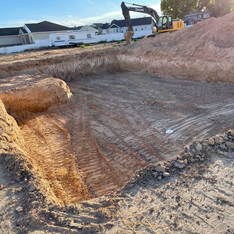 Residential site dig and earthwork