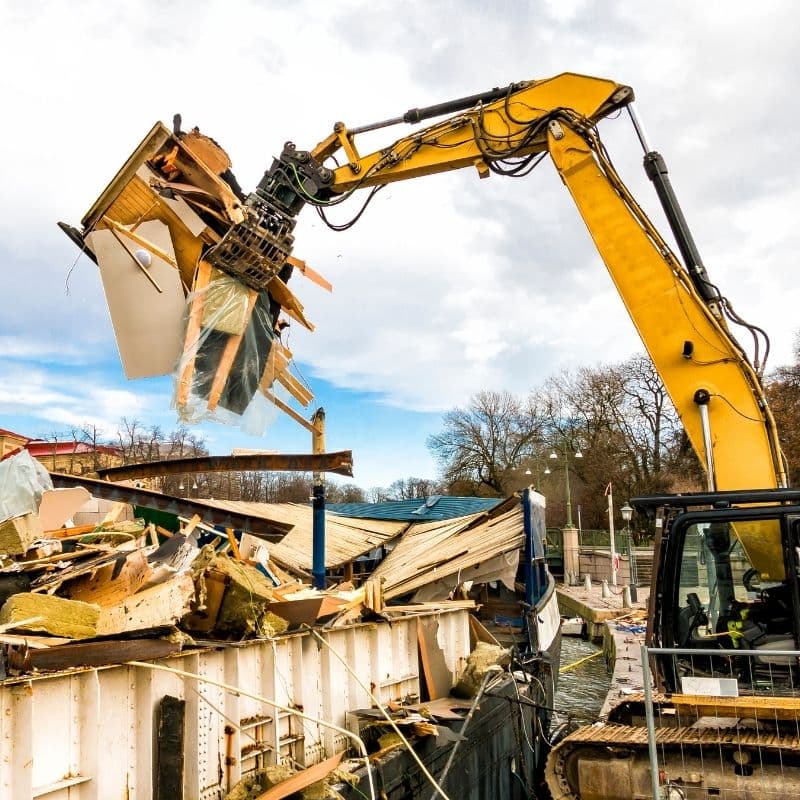 House being demolished