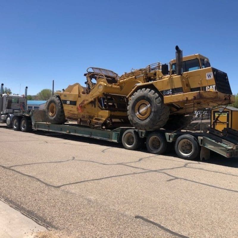 Truck carrying a crane