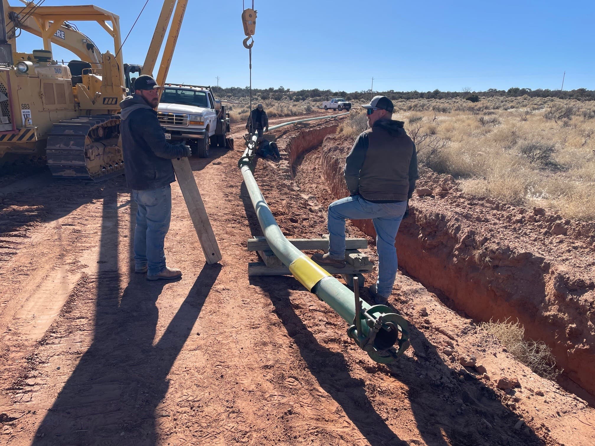 Buried pipeline construction